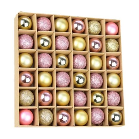 36 st 3 cm Färgade Julgranskulor, Kompatibla med Quinlirra, Målade Plastmatta Hängen för Julgran, 1.18in[D]