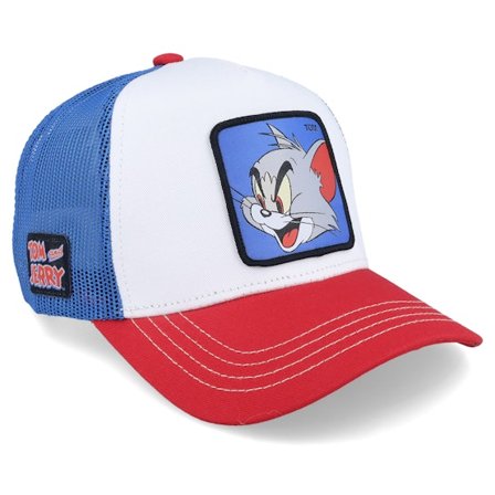 Capslab - Weiss Trucker Cap - Tom & Jerry White/Blue/Red Trucker @ Hatstore