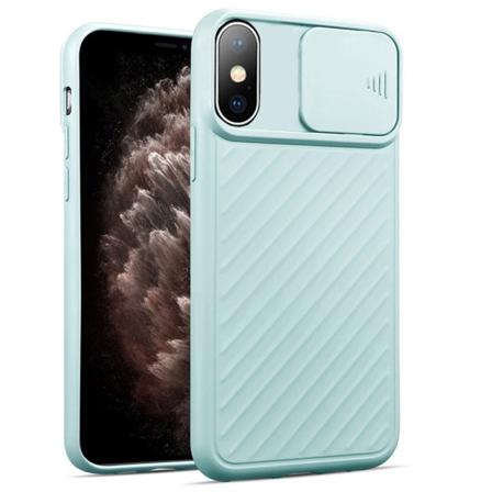 iPhone XS Max - Tyylikäs kansi kameran suojauksella Ljusblå