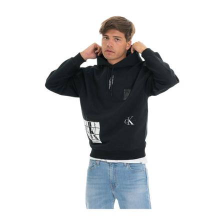 Calvin Klein Jeans Multi Graphic Hoodie Sort, Herre