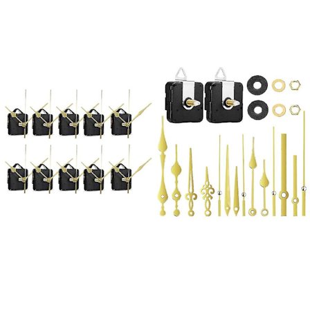 2 sæt Diy Støjsvagt Bevægelsesspindel Væg Quartz Urværk Mekanisme Reparationsværktøjer Del Ur