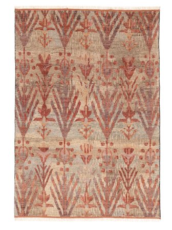 244X348 Tappeto Usak Indo Orientale Marrone/Arancione (Lana, India) Carpetvista