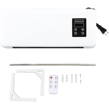 Luftkjøler Varmevifte Klimaanlegg Mobil Mini Vifte Veggmontert Bordvifte Bladløs Veggkjøling og Varmefunksjon Vifte Sving Med Fjernkontroll