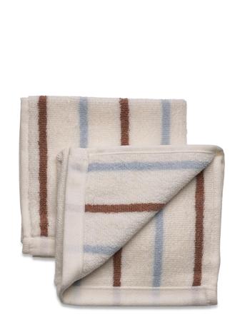 Raita Wash Cloth - Pack Of 2 Home Textiles Bathroom Textiles Towels & Bath Towels Face Towels Multi/patterned OYOY Living Design