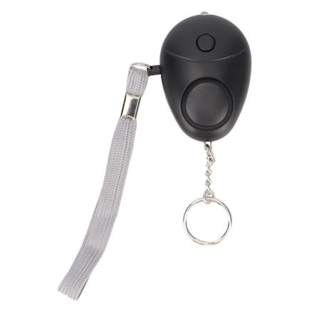 Trygg Personlig Alarm Bærbar 130DB Nød Sikkerhetsalarm med LED-lys for Kvinner Menn Barn Eldre Svart
