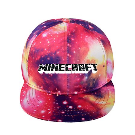 Minecraft Star Hat Enkel Mode Tecknad Män och Kvinnor Starry Sky Röd ~ 1