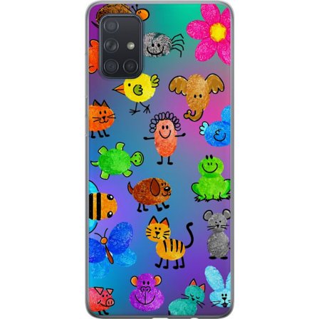 Yhteensopiva Puhelinkuori Samsung Galaxy A71 Little Scribble Friends