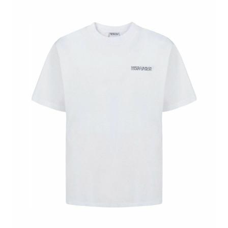 Marcelo Burlon Tempera Over Cross Logo T-Shirt Hvid, Herre T-shirts