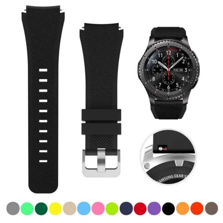20mm 22mm rem för Samsung galaxy watch4 44mm/40mm 5 pro active 2 Gear s3 Silikon Correa armband Huawei Watch gt2/3/2e band black 3 22mm