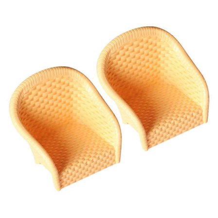 Pienoiskalusteet Minijakkara Malli Sisustukseen 2kpl Nukkekoti Keltainen Muovi[HK]