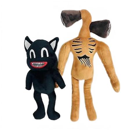 2st/ Set Anime Sirenhead Plyschleksak Sirenhuvud Fylld Docka