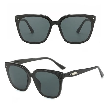 DL GLASÖGON Personliga solskydd Retro Fyrkantiga Solglasögon Koreansk mild Mode monster Oversized Solglasögon 2024