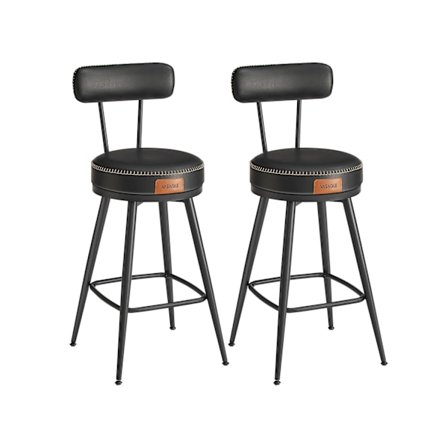 Rootz 2-delade barstolsset - Bänkstolar - Kitchen Island-stolar - Bekväma sittplatser - 54cm x 54cm x 91cm