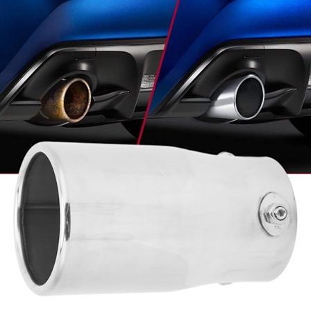 76x89mm Avgassutblås i rostfritt stål, universell för bil