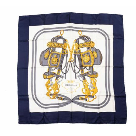 Hermès Vintage, Pre-owned Scarf Blauw, Dames, Maat:ONE Size