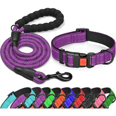 Vadderat reflexhalsband för hund med mjukt andningsbart neopren N