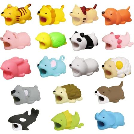 18 stk Kabelbeskyttere Søde Dyr Kabelangreb Opladningskabel Besparelser