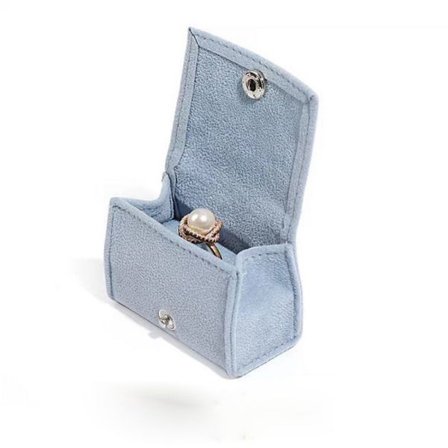 Fløyels smykkeskrin Ring Oppbevaringsboks BLÅ