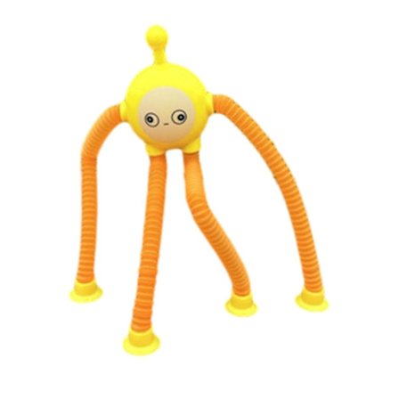 Teleskopisk Pop Tube Toy Spring Tube Toy GUL