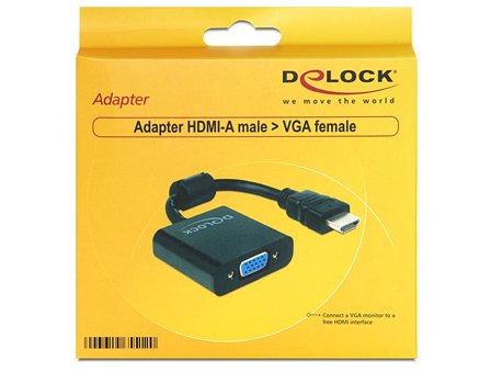 Delock video adapter - HDMI / VGA - 25.5 cm