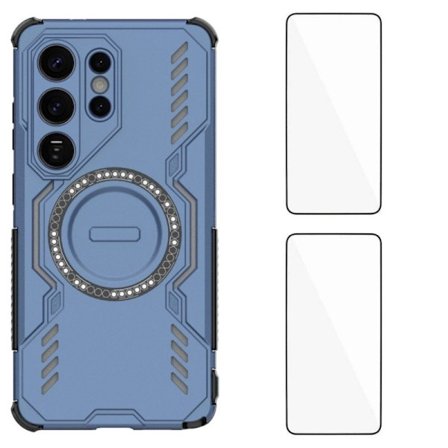 WANLONFENG Mobilskal till Samsung Galaxy S26 Ultra PC TPU - Blå