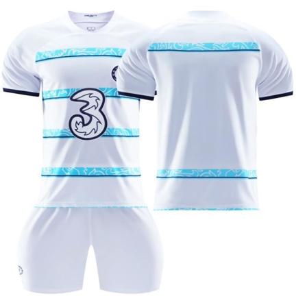 Chelsea F.C bortatröja 22-23 Kante fotbollströja för barn Werner 11 With socks+protect Unnumbered #XL