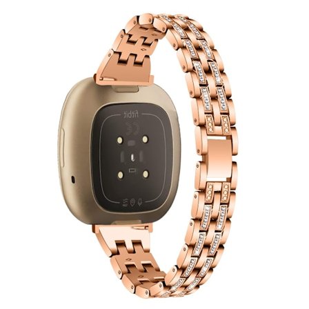 Dual Rows Bracelet Fitbit Versa 3/Sense Rose Guld