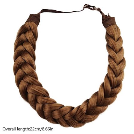 Punottu pääpanta Viisijohtoinen peruukki punokset naisille Punottu pääpanta punokset