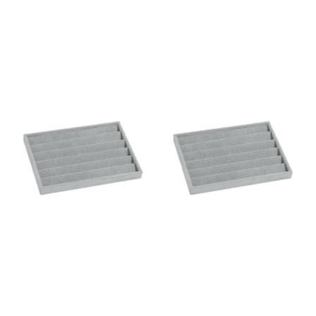 1/2/3 sammetstyg gjorda örhängen case bricka Universal förvaring och Grey 2Set