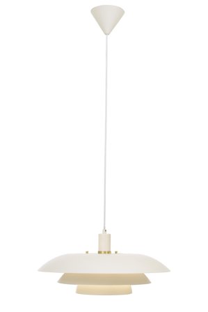 Aneta Lighting EPSILON taklampe, hvit, E27, detaljer i både krom og matt messing følger m