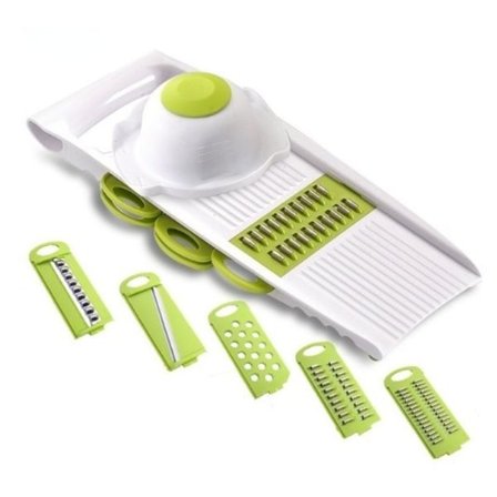 5 Klinger Grøntsagsskræller Gulerod Rivejern Med Beholder Multifunktionel Mandoline Skærer Grøntsager Skærer