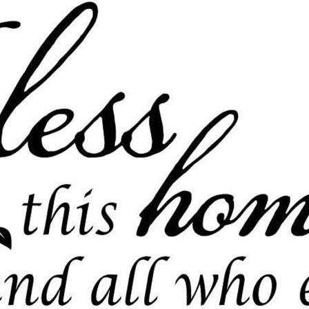 Velsign dette hjem og alle, der træder ind - Vinyl vægklistermærke, entre, stue KLB