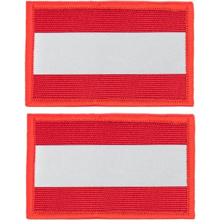 2 stk Røde Refleks Sikkerhetslapper, Borrelås Festesikkert