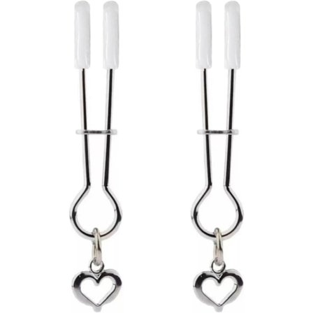 Brystvorteklemmer til Kvinder Mænd Justerbare Metal Kropsklemmer til Kvinder Ikke-Piercing Kropsringe Falske Smykker (Hvid) Hvid