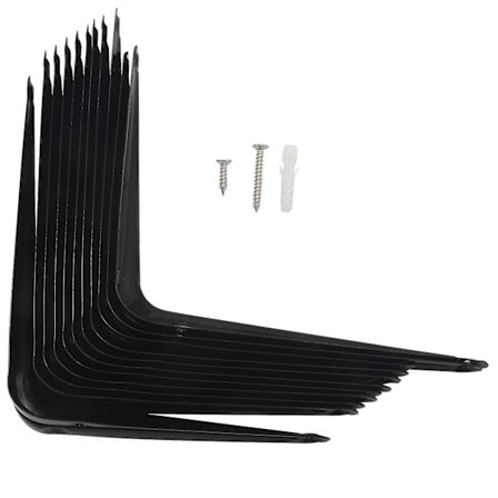 20-pack Hyllfästen, Svart Metall, Tungt, Flytande Hyllfäste, Järn L-fäste, J-fäste, Vägg