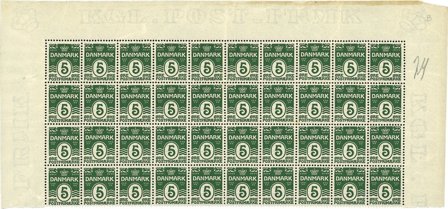 Danmark - Arkdel med 40 postfriske mærker AFA 64