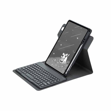 Bluetooth Tangentbord Magnetiskt Fodral - Business Svart - Runda Tangenter, kompatibelt med iPad Pro (M4) 11-tum 2024