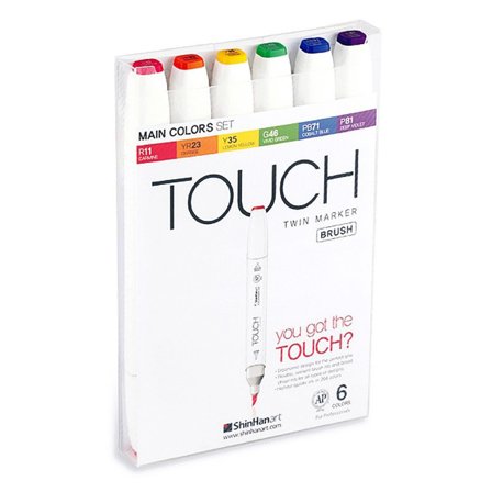 Touch Twin Brush Marker 6er-Set Main