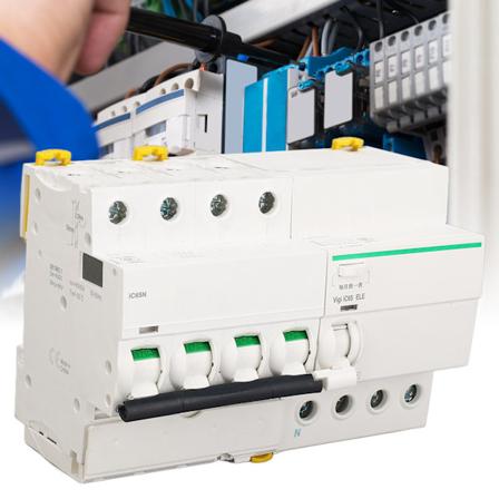 Miniatyrkretsbryter PA66 Brannhemmende Skall 4P og N Kretsbryter med Lekkasjebeskyttelse Tilbehør AC400V 63A