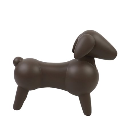 Polyresin dekorativ hund, brun, 20x8x16 cm