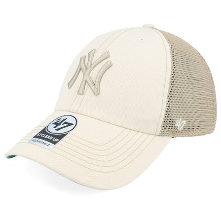 47 Brand - MLB Beige trucker Czapka Z Daszkiem - New York Yankees Trawler Clean Up Natural Trucker @ Hatstore