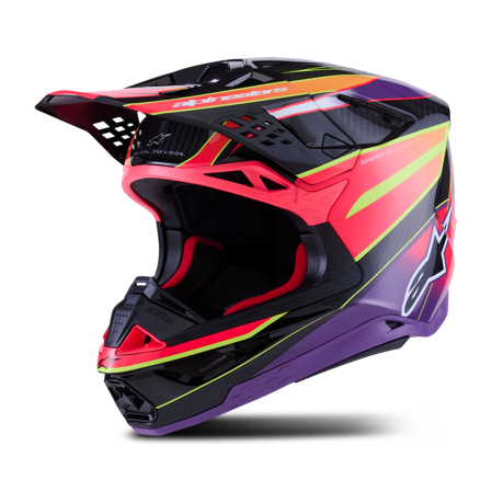 Casco de Cross Alpinestars Supertech S-M10 Era Rosa/Violeta/Amarillo L