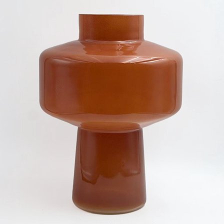 Glasvase 20x20x28 cm, Orange