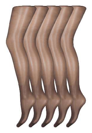 Decoy Strumpbyxor "silk Look" | 5-pack 20 Denier Nearly Black Leggings Dam Svart S-M