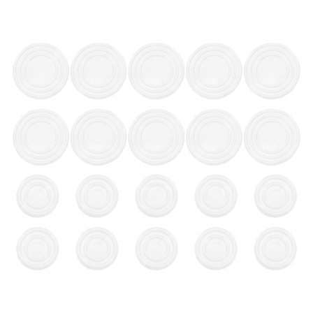 [CA] 50 stk Runde Glassbord Gummikapper Skapstøtdempere Kabinett Støtdempere Pads Silikon Støtdempere Kaffebord Skrivebord transparent farge 2.3x2.3cm