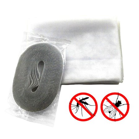 Myggnett / Insektsnett for vinduer - Klippbart - 130x160cm Hvit