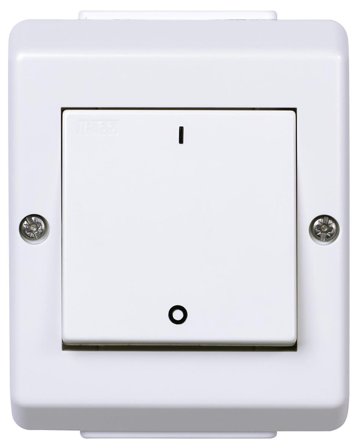 Elko EKO07468 Strømbryter renhvit, uten lys, IP55 Koblingstype: 2-polet, Strømbrytere & vegguttak