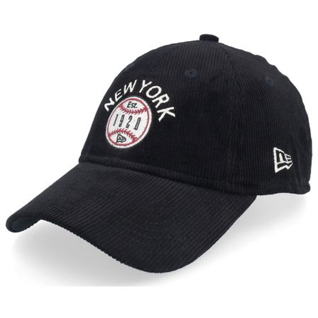 New Era - Svart unconstructed Keps - Ne Corduroy 9TWENTY Black Dad Cap @ Hatstore