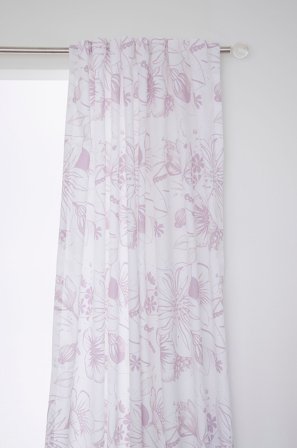 Hasta - Blomma gardin - Rosa - Veckbandslängder - 250 - Från Homeroom