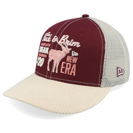 New Era - Rød trucker Caps - Corduroy 9FIFTY Pc Burgundy/Stone Trucker @ Hatstore
